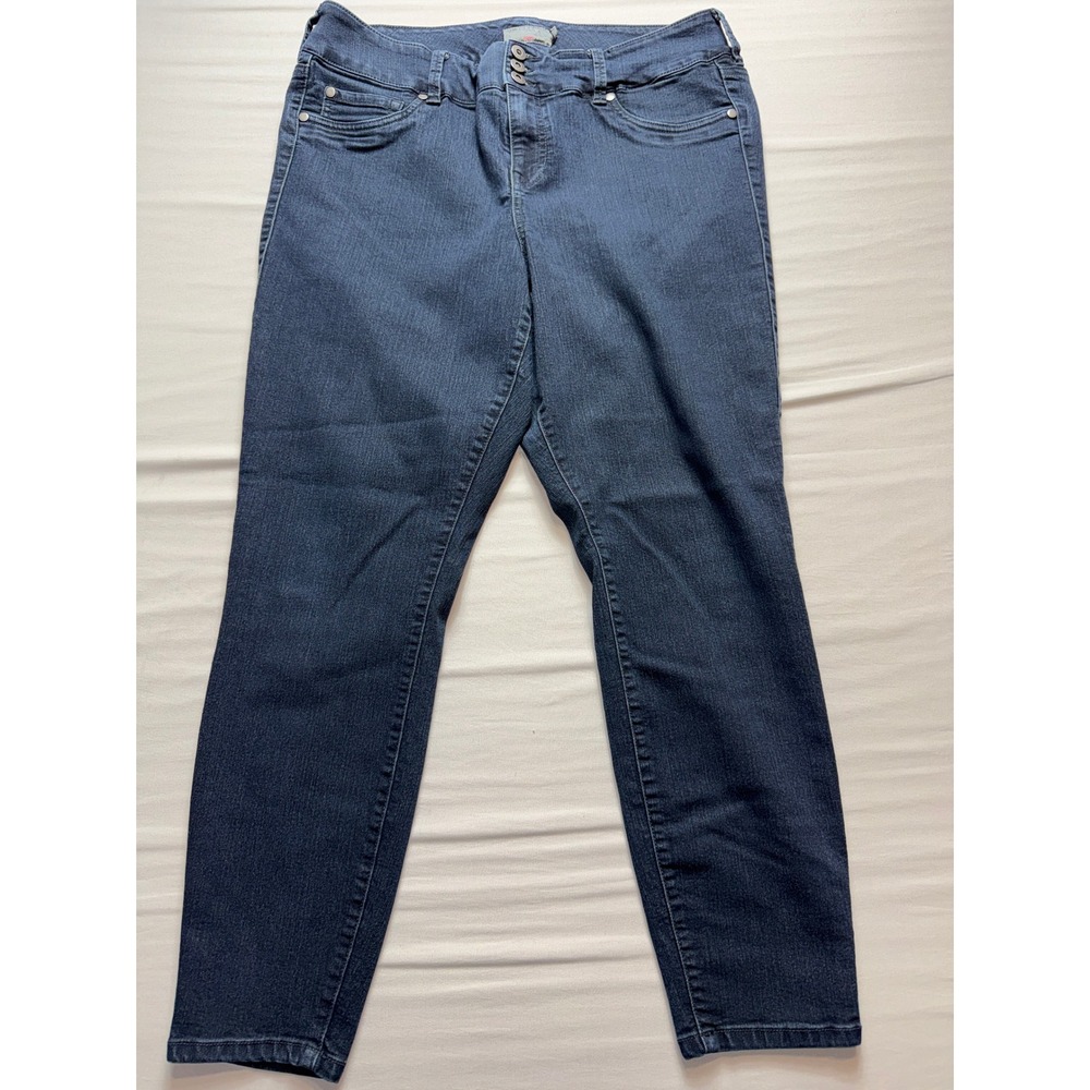 Torrid Super‎ Stretch Jegging Dark Wash High Rise Triple Button Jeans 18R